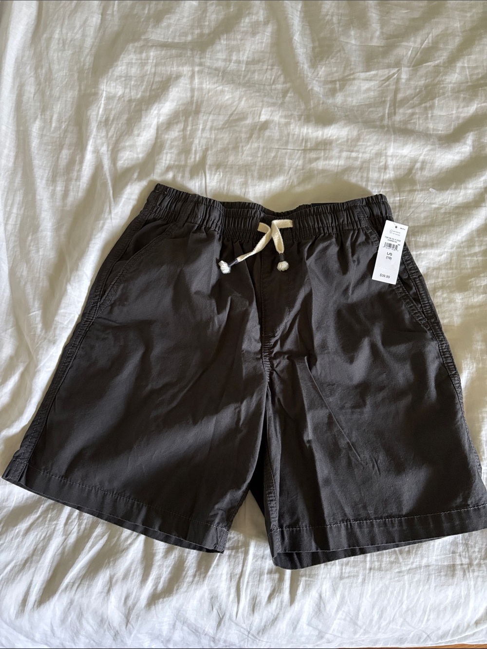 NWT GAP Boys Cotton Shorts Dark Grey Lg (10)